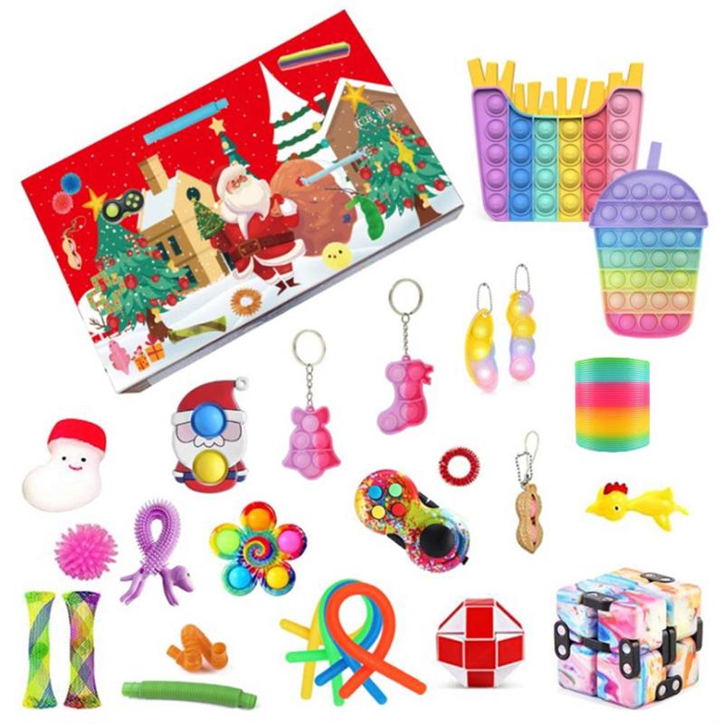 Anti-stress Sensory Toy Set Advent Calendar Christmas Countdown Calendar Blind Box 24 Days Countdown Decompression Toys: type 6