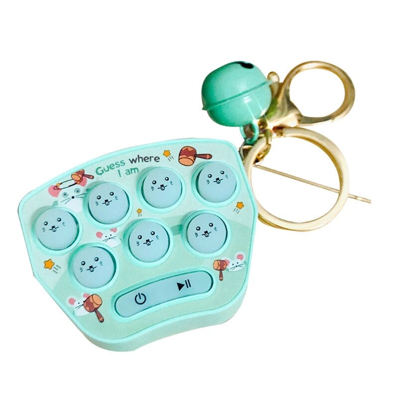 Mini juego de memoria para hámster para niños y adultos, llavero electrónico Led, máquina de juego con botón: 1