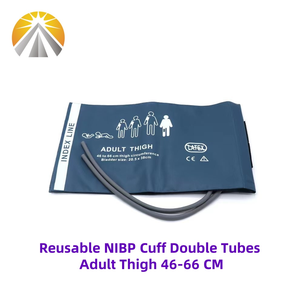 Reusable Six Sizes Available Neonates Child Adult Blood Pressure NIBP Cuff With Double Tubes Two Hose For Multi Patient Monitor: Orange