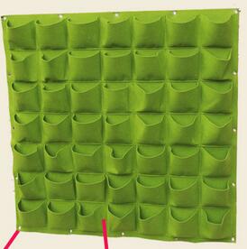 Pocketgarden Hanging Plant Pots Wall Pot Vertical Garden Flower Pots and Planter Hanging Pots Planter garden supplies: 49 pockets flat