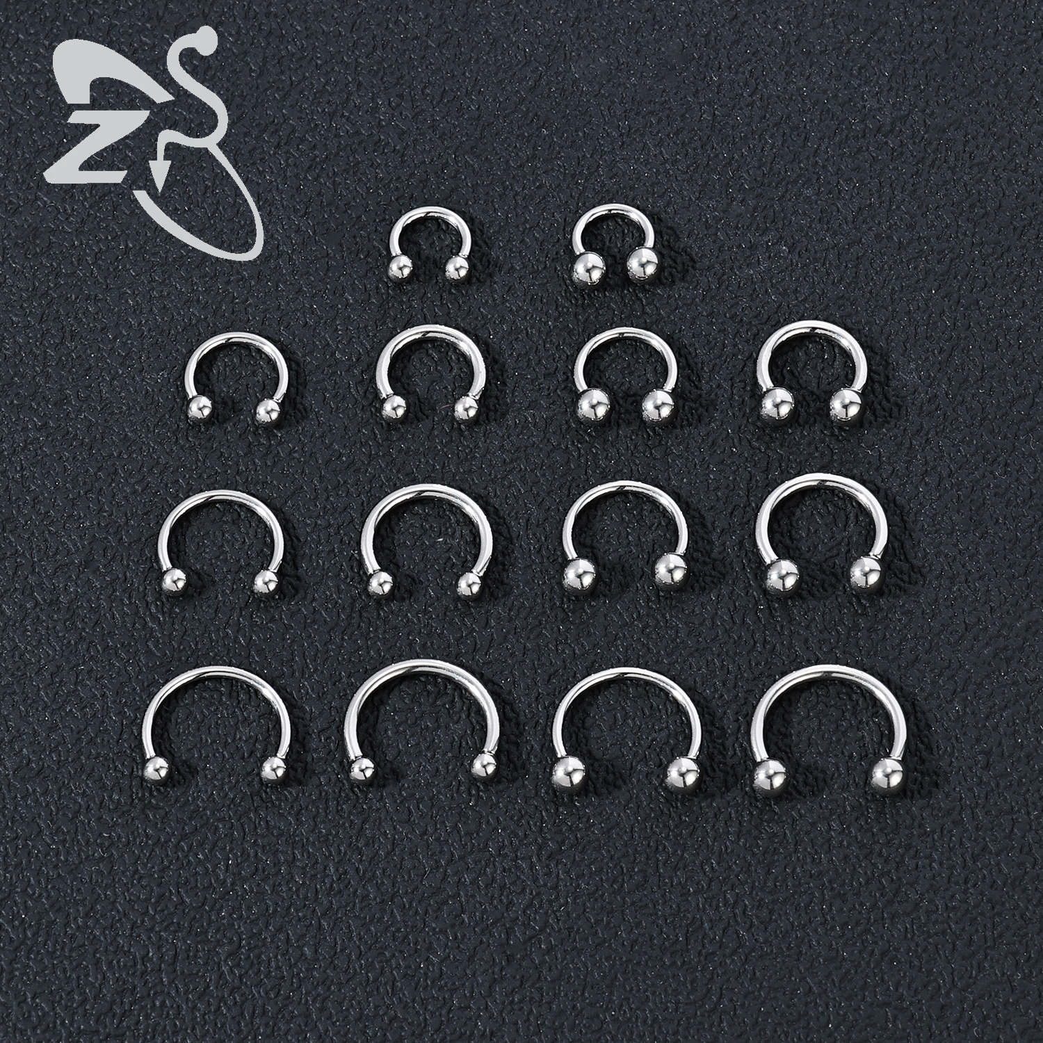 Zs 1pc 14g/16g g23 titan septum clicker spike septum ring bøyle hestesko nesepiercing gullfarget helix brusk piercinger