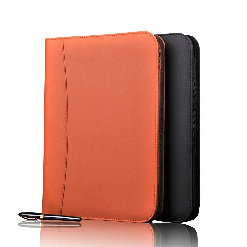 Ruize zachte leren map organizer voor documenten, multifunctioneel ,  a4- voudig mapbeheer, mapmap met rekenmachine