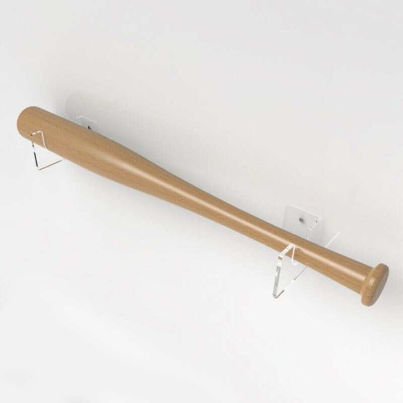 Suporte De Armazenamento pçs/set 2 Softball Início Wall Mounted Prateleira Horizontal Acessórios da Exposição Acrílica Suporte Transparente de Taco de Beisebol