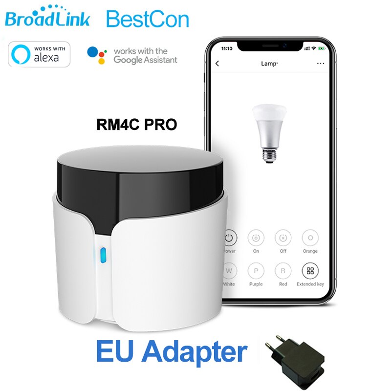 Broadlink bestcon  rm4c pro  rm4c mini wlan-ir-rf-universalfernbedienung smart-home-fernbedienung kompatibel mit alexa, google home und ifttt: Bestcon  rm4c pro eu