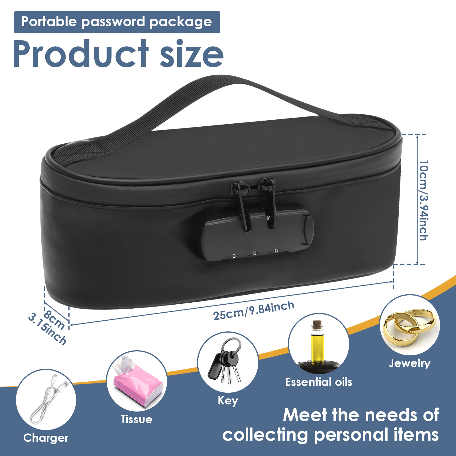 Afsluitbare opslag speelgoedtas Waterdichte draagbare afsluitbare doos Organizer Container Stevige vergrendeling Organizer Case voor op reis
