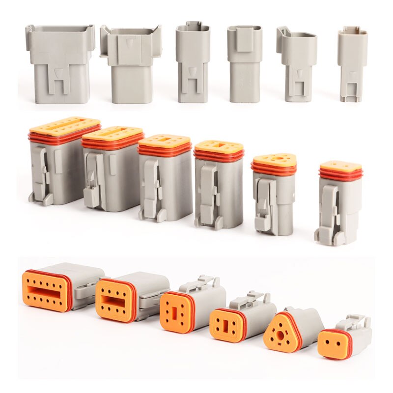 Deutsch DT Connector DT06-2S/DT04-2P 2P 3P 4P 6P 8P 12P Waterproof Electrical Connector for Car Motor With Pins 22-16AWG