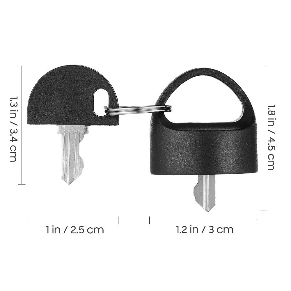 Svart nyckel för elfordon, metallnyckel för kompakt mobilitetsscooter, estetiskt tilltalande, robust nyckel för resescooter