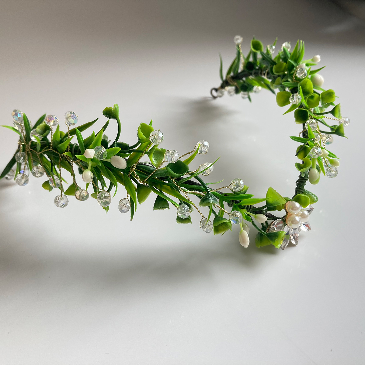 Purple Flower Headpiece - Fairy Floral Crown Woodland Elf Headband Forest Wreath Elven Tiara for Renaissance Cosplay Wedding: SILVER PLATED