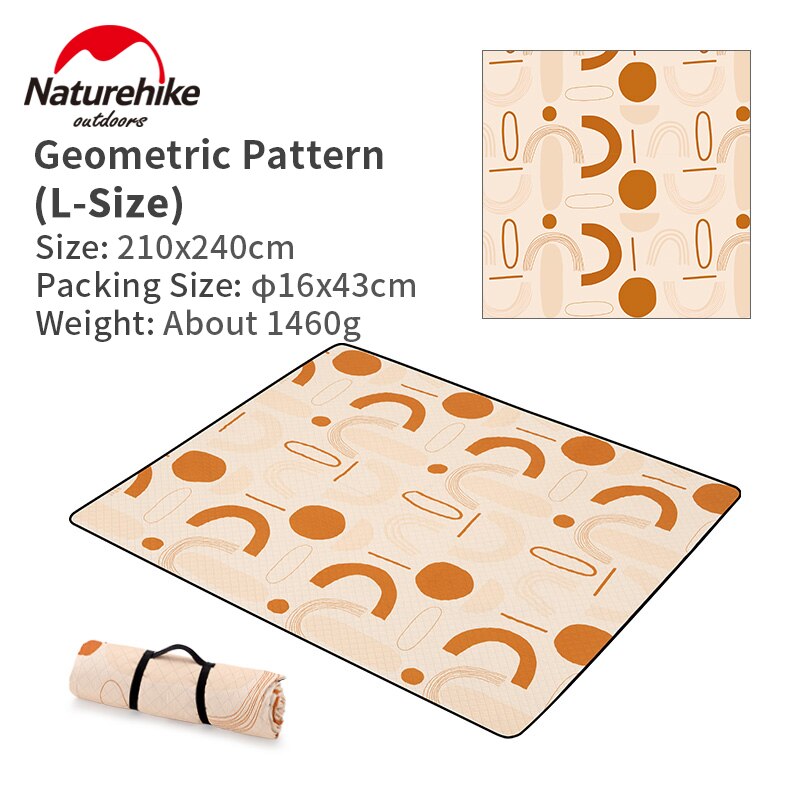 Naturehike-Manta de Picnic ultraligera estampada, Alfombra de Picnic portátil a prueba de humedad, esterilla de playa de 670g, cojín lavable para jardín y parque