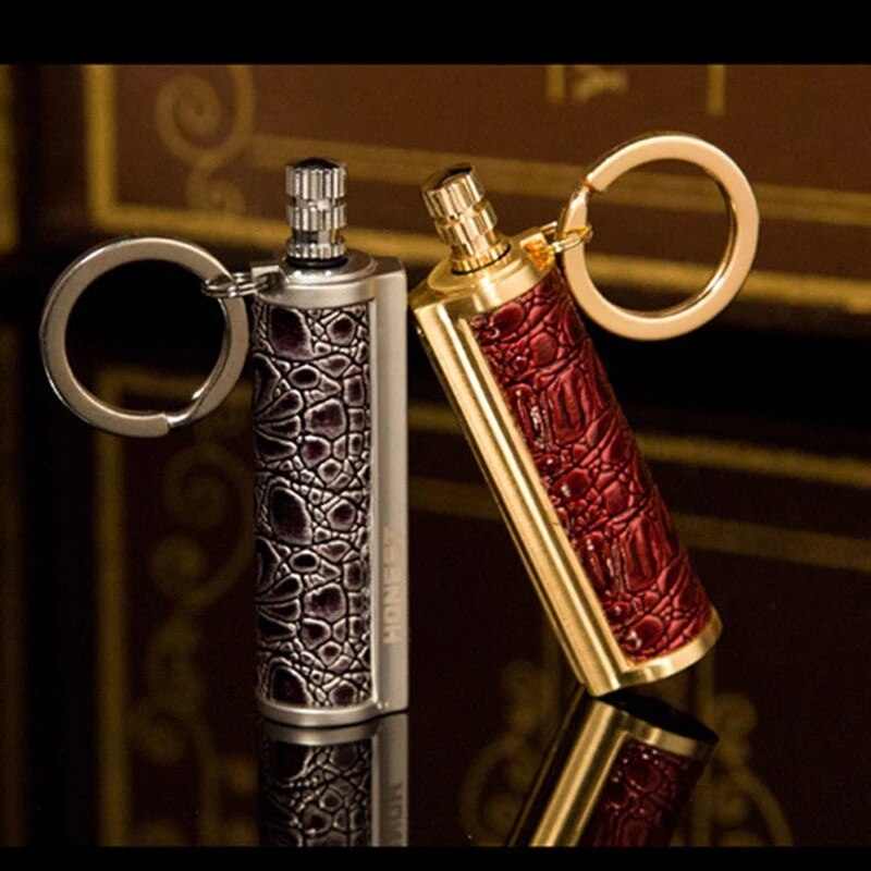Encendedor inmortal de respiración de dragón que combina con mechero de queroseno, , de Metal, resistente al agua, llavero Retro Vintage para exteriores, 1 Uds.