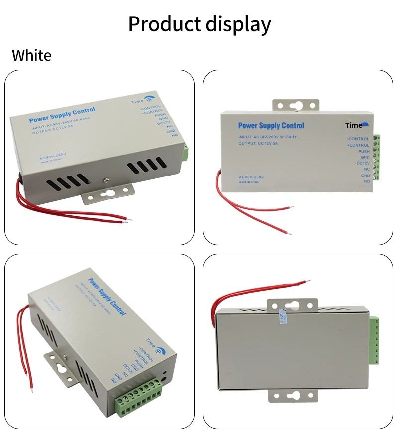 DC 12V Access Control Power Supply Switch 5A Output AC 110V-240V Input Power Source Supplier Adapter for Video Intercom System