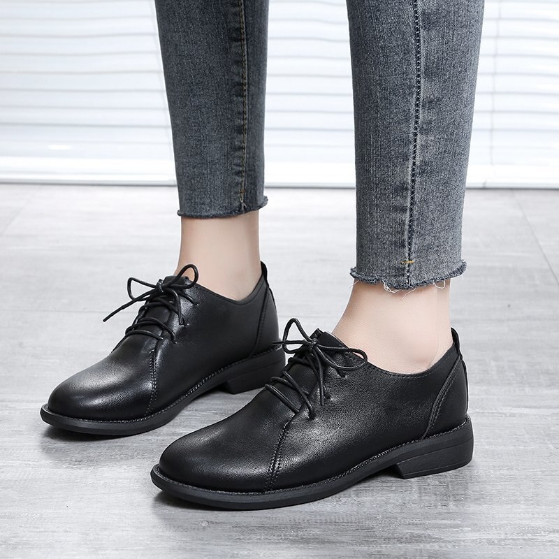 Zapato Oxford Zapato Plano Vestir Mujer ZAPATO ABOTINADO EN CHAROL