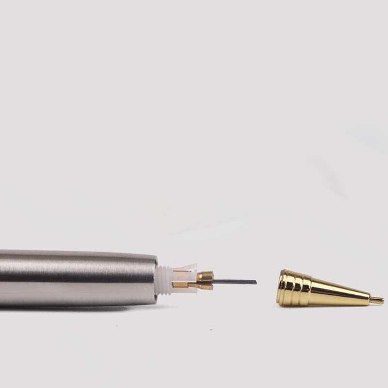 Metall 0.5mm press penna för student automatisk penna kontor skriva studieverktyg