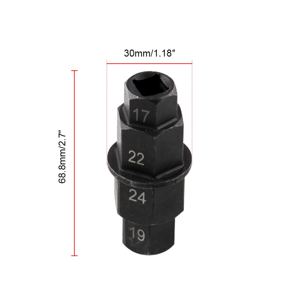 4 in 1 Motorcycle Front Axle Spindle Hex Allen Key Socket 17mm 19mm 22mm 24mm Removal Tool Personal Motorcycle Accessories
