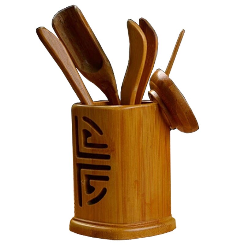Bamboo Chinese Kung fu Tea Set Tea Accessory Liujunzi Tea Set 6pcs S