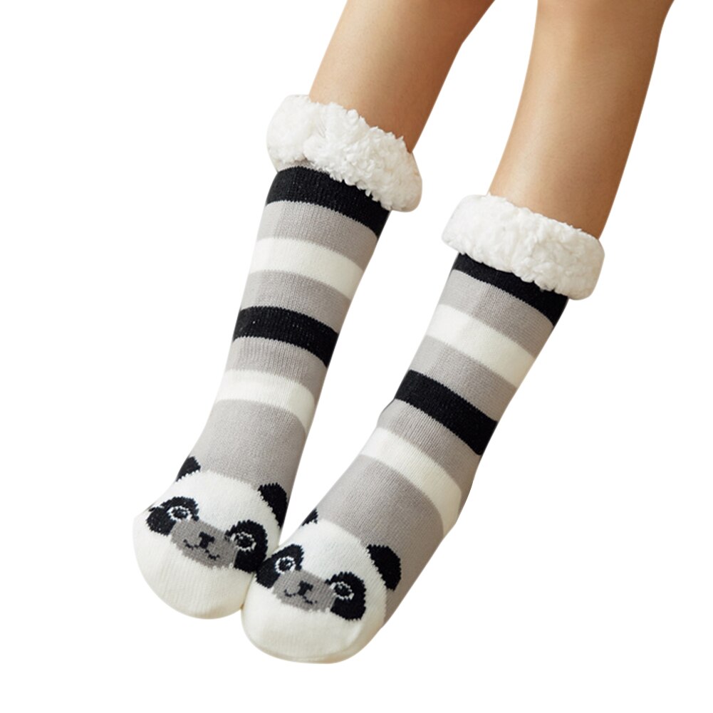 Kvinder ekstra varm fleece indendørs sokker varme fødder strækbare til vinterhjem jul  x85: G