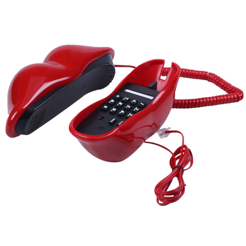 Novelty Sexy Red Mouth Phone with Lipstick by Home Phone Cable