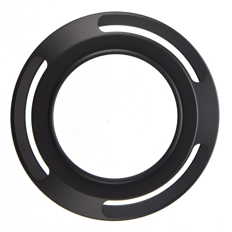 Hfes 1 stück schwarze schraubhalterung 37mm metall-gegenlichtblenden &Ampere; 1 stück 49mm lh -jx100 gegenlichtblenden