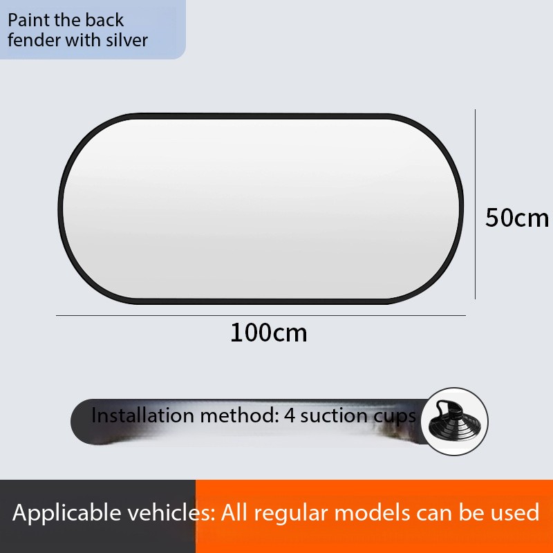 Solskærm til forrude, varmeisolering og solbeskyttelse, blændingsfri solskærm til sommerbrug i køretøjer: Orange