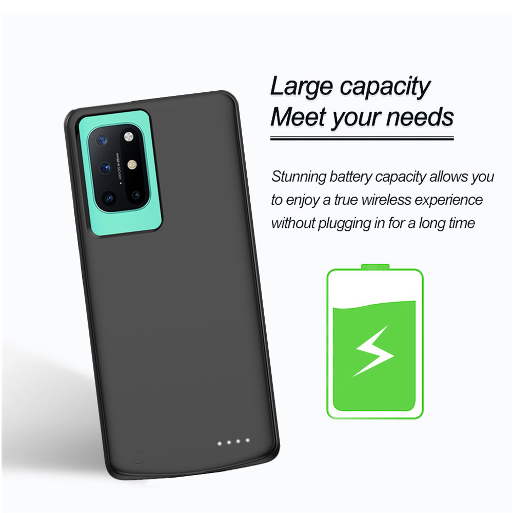 6800mAhBattery Ladegerät Fällen Für OnePlus 8T Batterie fallen Silikon Externe Batterie Ladung Abdeckung Für Oneplus 8T Energie fallen