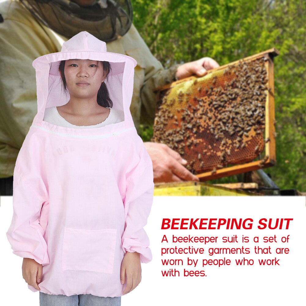 Chaquetas profesionales de apicultura, traje de alimentación de insectos de abeja, equipo de protección para apicultor, abrigo cómodo de algodón