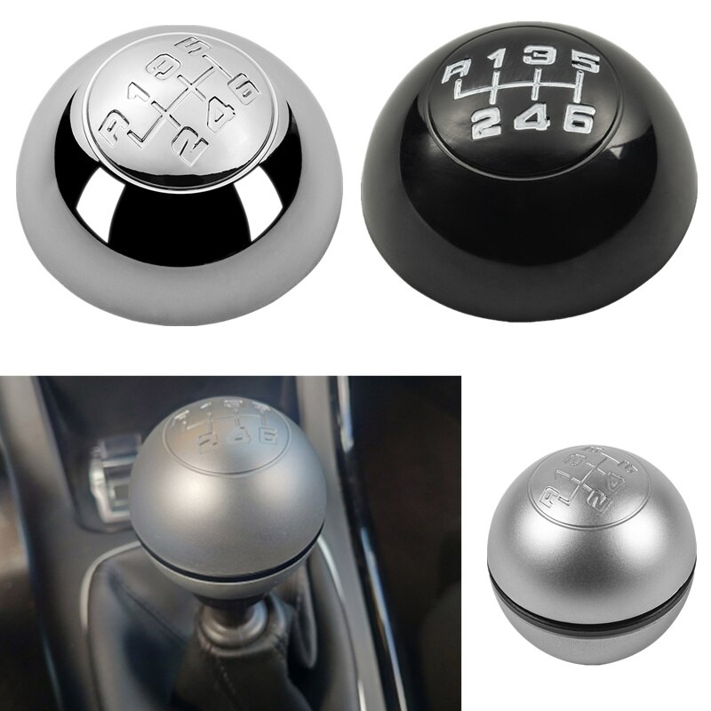 Chroom/Zilver/Zwarte Auto Versnellingspookknop Shifter Handbal Embleem Cap Cover Case Voor Alfa Romeo Giulietta