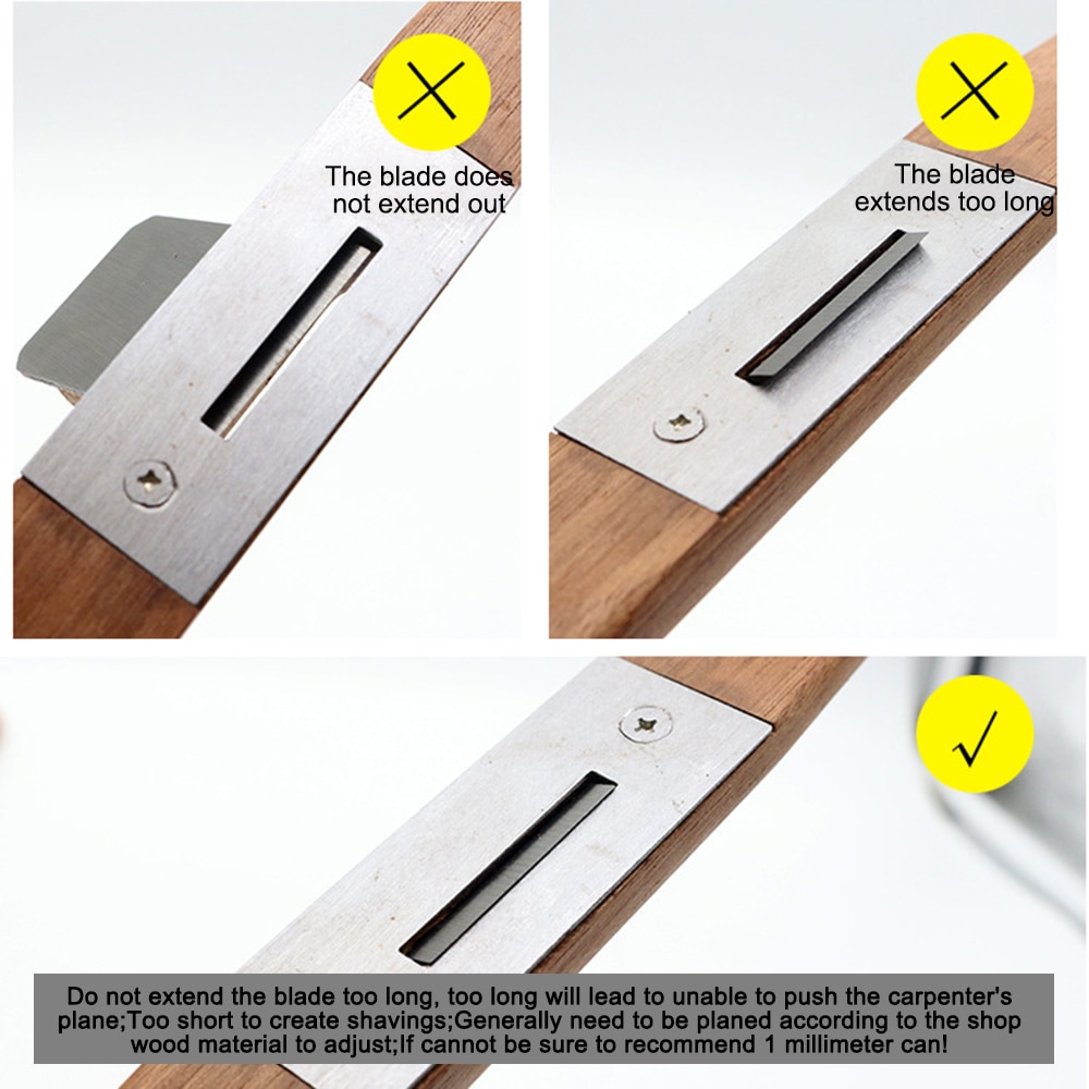 Hand Plane Wood Planer Flat Plane Bottom Edge Planer Blades Woodworking Plane For Carpenter Woodcraft Tool