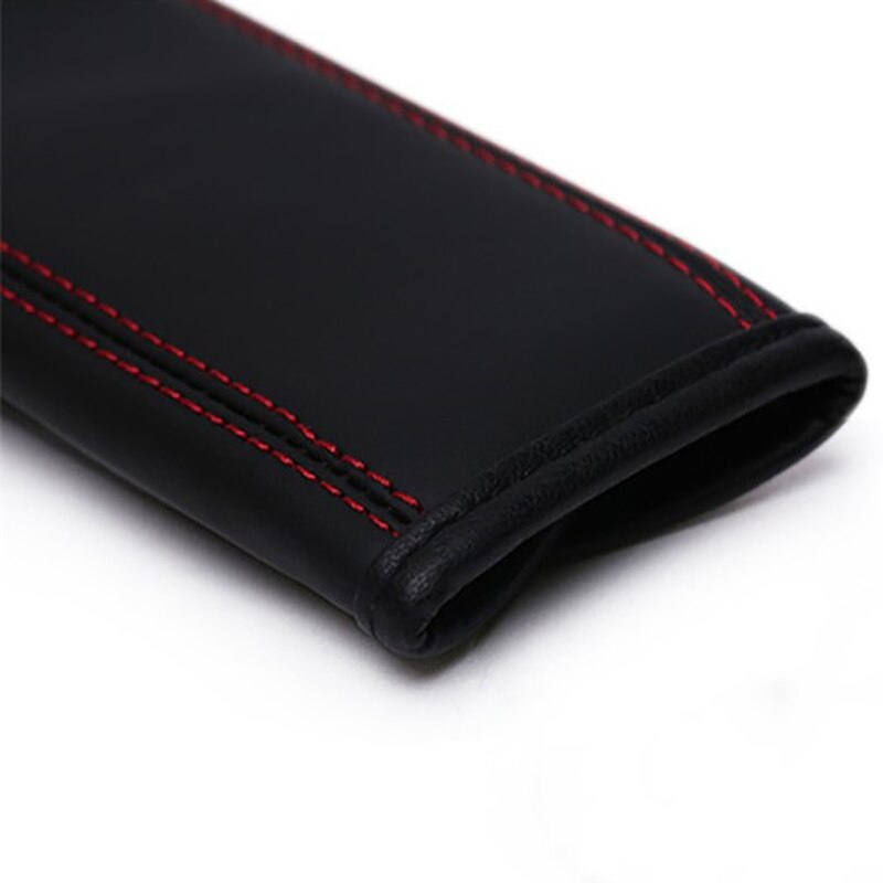 Autogordel interieur kussen, zachte lederen autogordel hoes nekkussen, veiligheidsgordel schouderkussen, rood