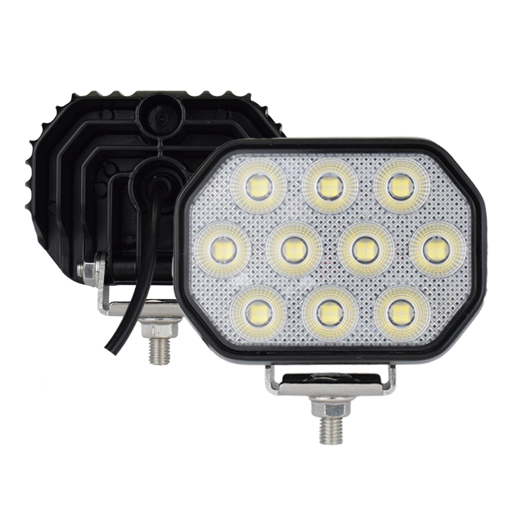 5 "LED Verlichting Flood 7500lm 50W voor Heftruck Front Light Truck Tractor Loader Koplamp Graafmachine Accessoires onderdelen: Army Green