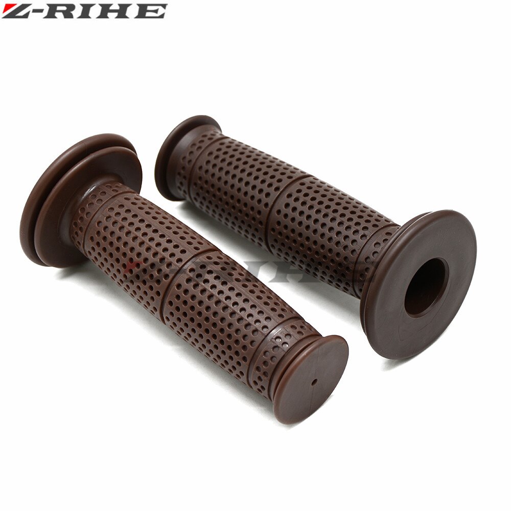 7/8 "22 cm Motorcycle Hand Grips Retro Handvat Rubber Bar Gel Grip voor Triumph Street Scrambler Vespa GTS 300 piaggio Moto Guzzi