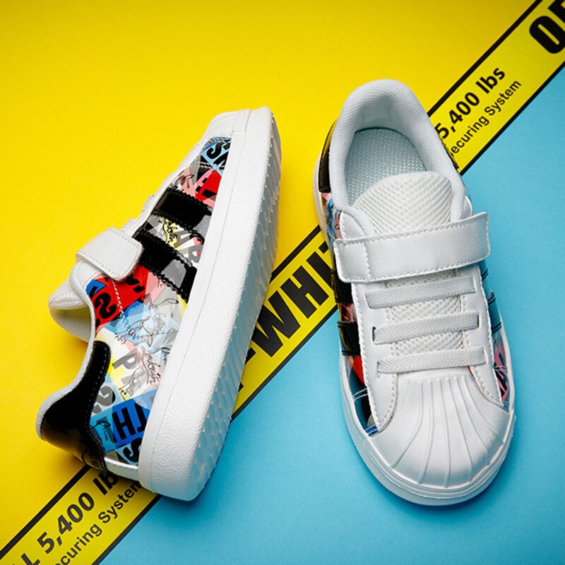 Casual Children Sneakers Kids Shoes Boys Flats Soft Comfortable Non-Slip Classic White Trainers Zapatillas Niño