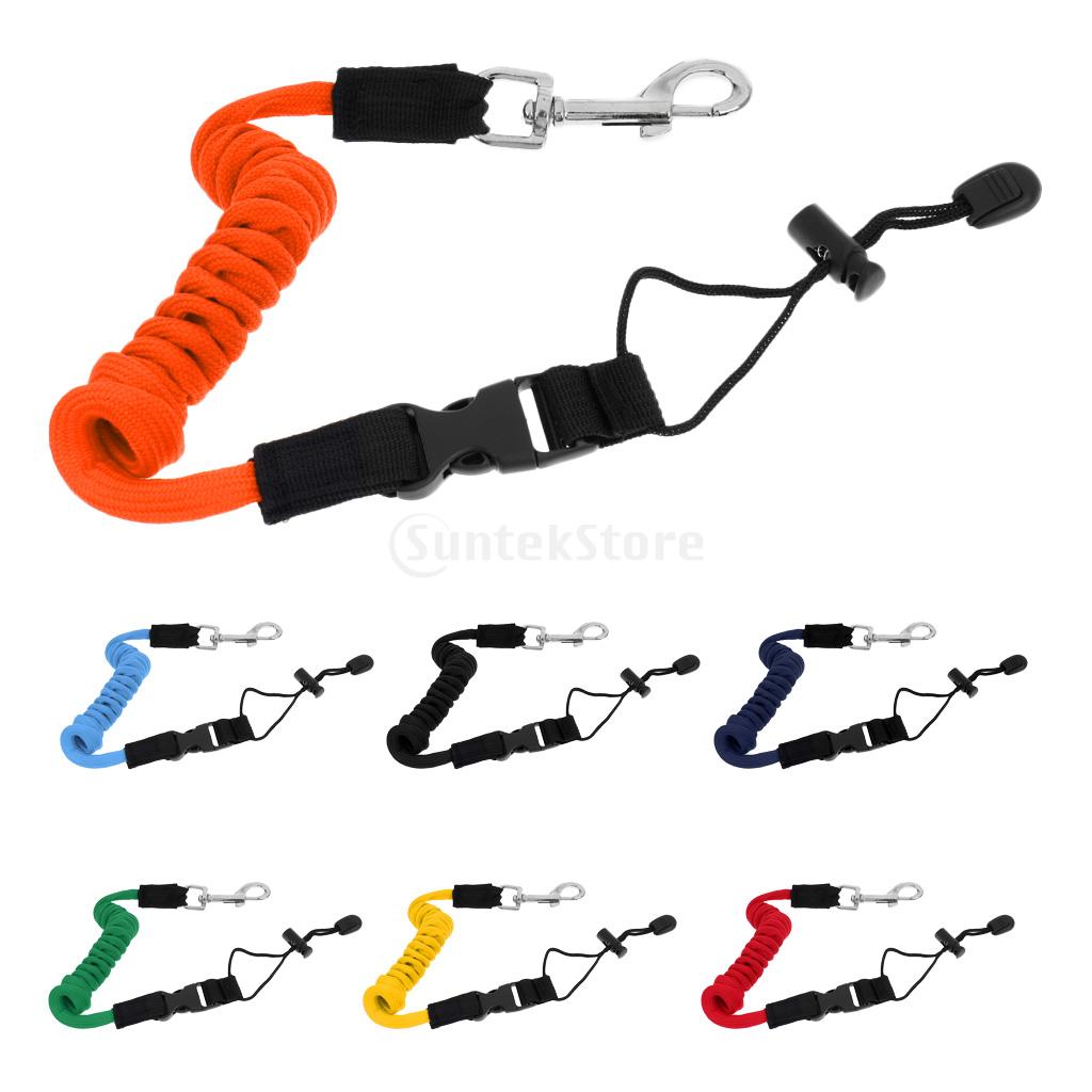 140cm sécurité élastique Kayak canoë pagaie laisse attache élastique bateau canne à pêche pôle sécurisé lanière enroulé cordon cravate corde