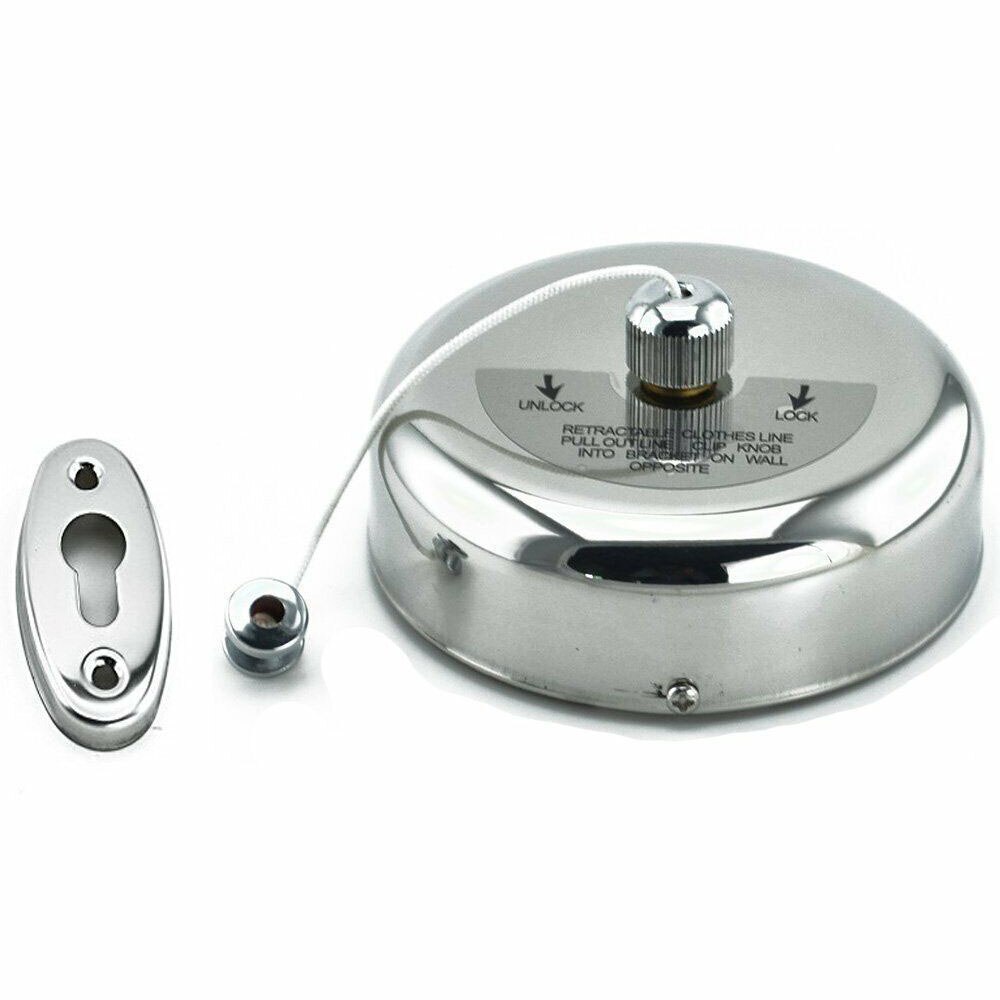 INTBUYING Retractable Single Clothes Line SUS304 Clothes Dryer Laundry for Indoor Outdoor 9.2 feets