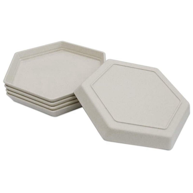 5PCS Premium Dessert Plate,Reusable Appetizer Plates,Dessert Saucer, Colorful Snack Tableware Set for Fruit,Candy