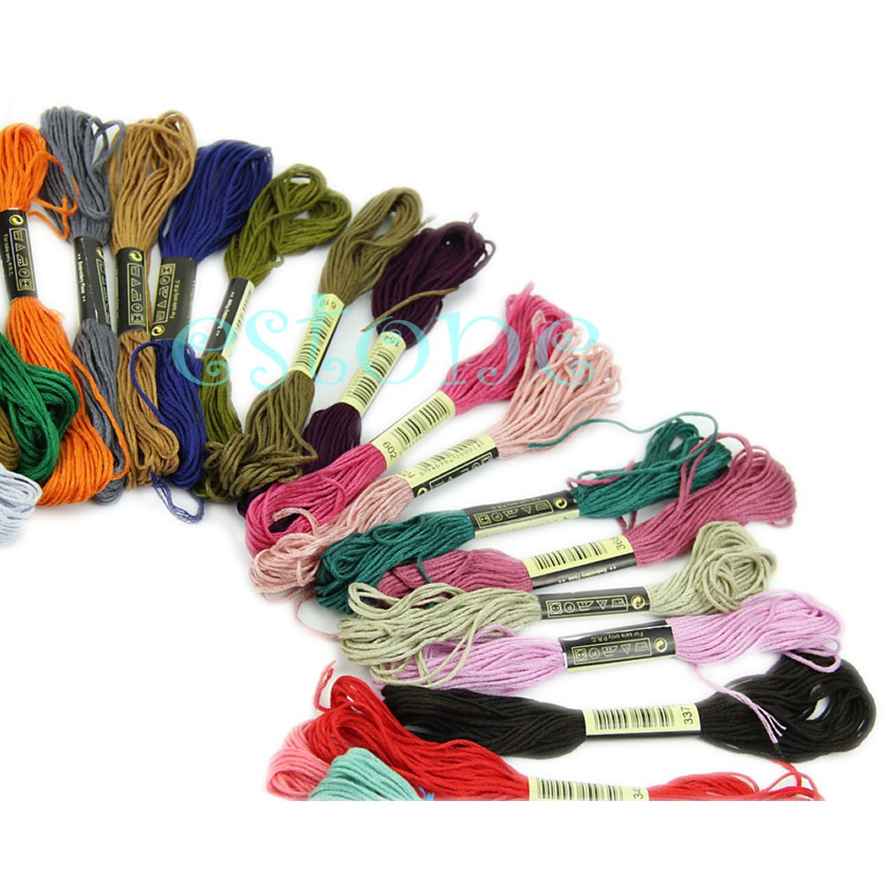 Veel 50 Katoen Cross Floss Stitch Draad Borduurwerk Naaien Strengen Multi Kleuren 62KC