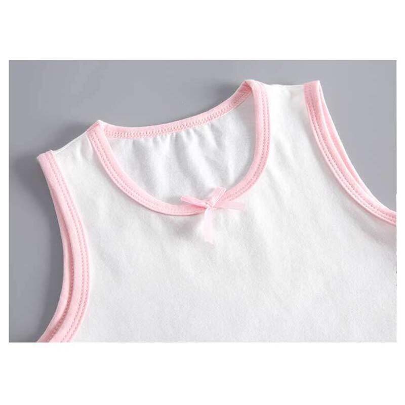 Meisjes Zomer Dragen Tops katoen Baby Meisjes Leuke Strik Printing Vest Kinderen Zomer Kleding Homewear Pyjama Top Kids Ondergoe