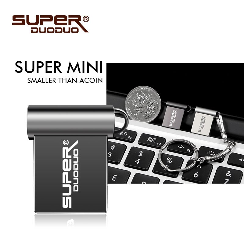 Super mini 32GB stick metall USB-stick 4gb 8gb 16GB 32GB 64GB 128GB stift drive USB 2,0 tiny memory stick U Disk cle usb