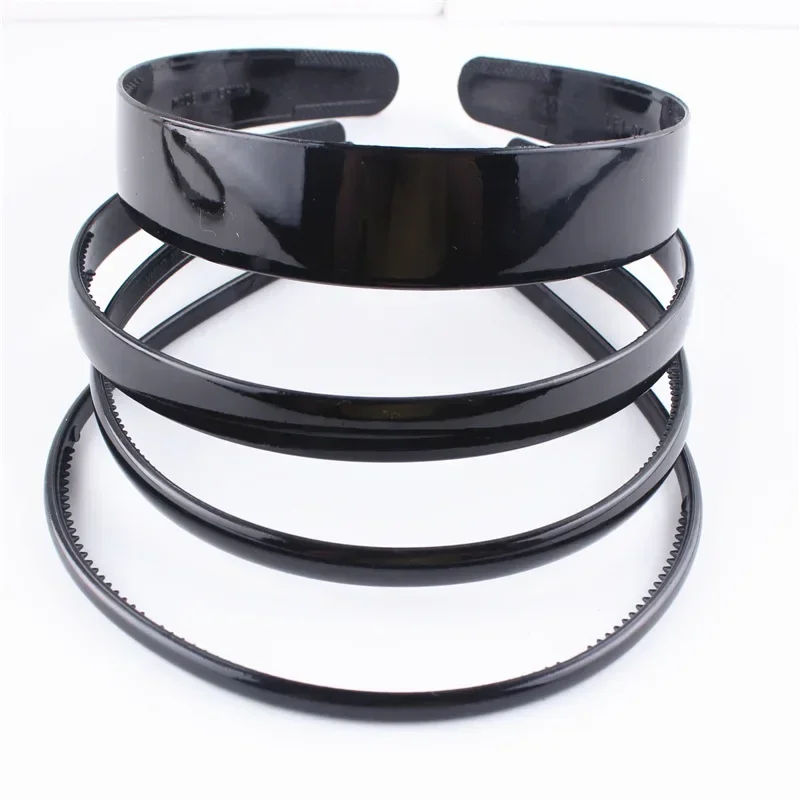 Black Wave Mens Women Unisex Plastic Resin Black Wavy Hair Head Hoop Band Sport Headband Hair Accessories Headdress