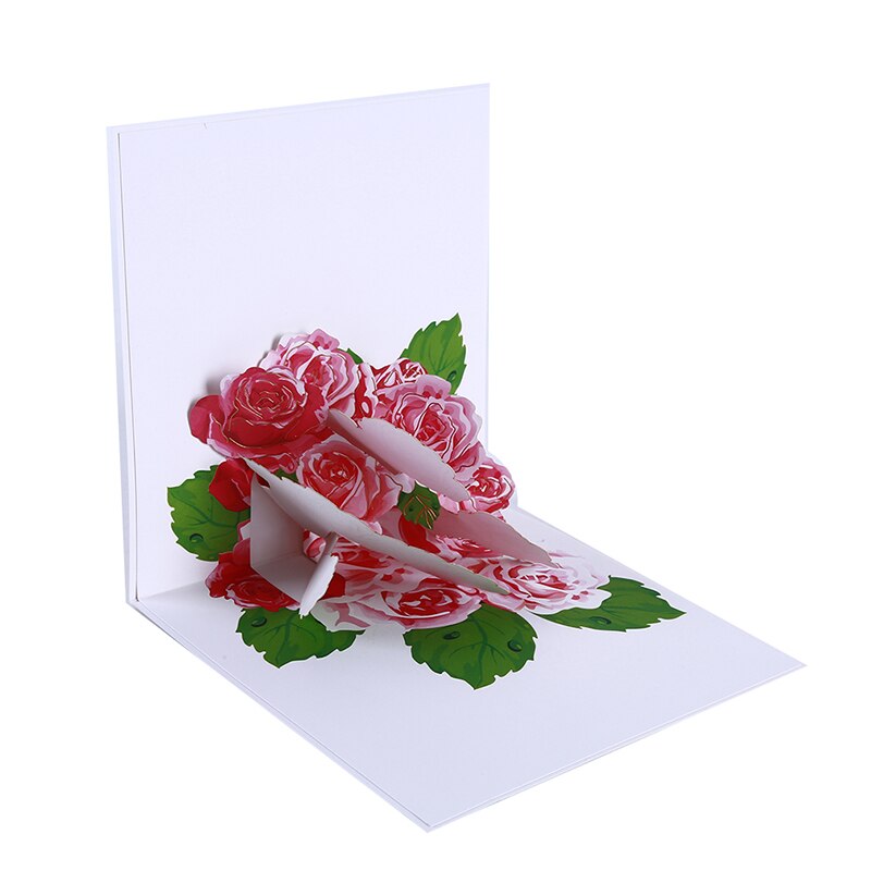 Tarjeta de felicitación plegable 3D para el día del profesor, pequeña flor de estilo fresco, bendición de cumpleaños, tarjeta postal creativa exquisita para el Día de San Valentín
