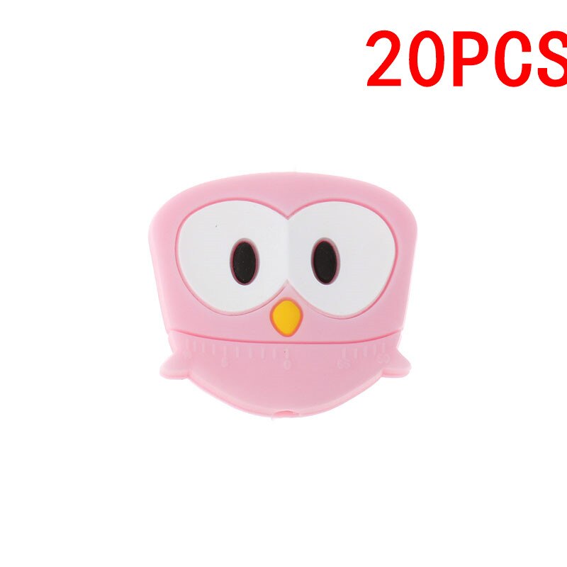 Anneau de dentition en Silicone | Chouette, perles Animal bébé, collier de dentition, perle de alimentaire, anneaux de dentition, pour infirmière: 02 Rouge pink