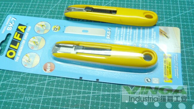 MADE IN JAPAN OLFA Cable wire Skinning knife and Blade OLFA SK-7 SKB-7 Auto-retracting blade Safety Knife