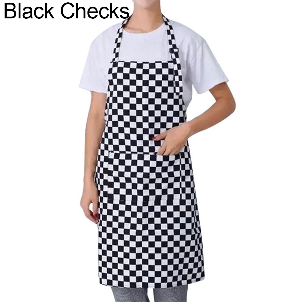 70x57cm Keuken BBQ Gestreepte Plaid Lange Schorten voor Vrouw Taille Schort met Pocket Catering Chef Ober Schort barbecue Keuken Tool