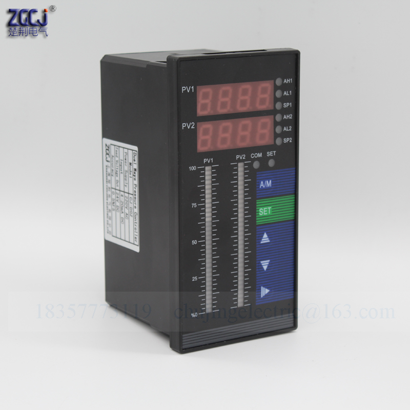 4-20mA DC input dual channels water liquid level pressure controller with 4 ways relay and DC24V out water liquid level meter