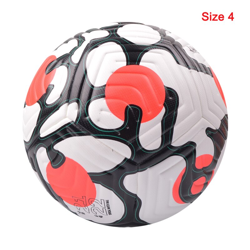 Soccer Balls Official Size 5 Size 4 Premier Seamless Goal Team Match Ball Football Training League futbol bola: 21-Red Black Size 4