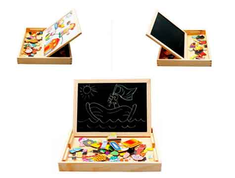 Magnet Double Sided Wooden Writing Board Set