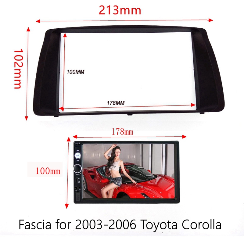 2 Din frame to Car Radio for Toyota Corolla 2003 2004 2005 2006 use car Multimedia radio player Double din Fascia