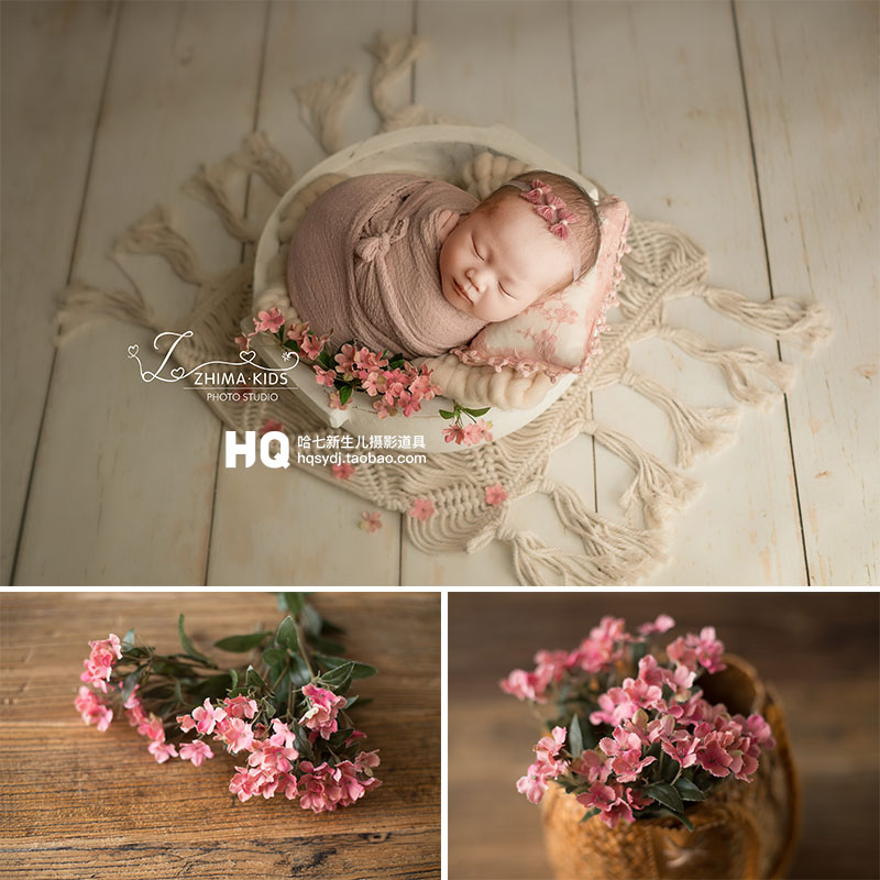 Pasgeboren Fotografie Kunstbloemen Baby Photoshooting Props Infant Foto Shot Studio Accessoires