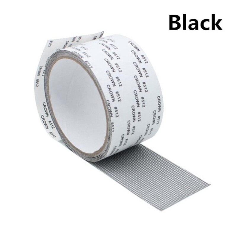 Self-installing and Disassembling Velcro Screens Door Curtains Mosquito Fly Ventilation Non-magnetic Fly Mosquito Window Screen: Black5x200cm