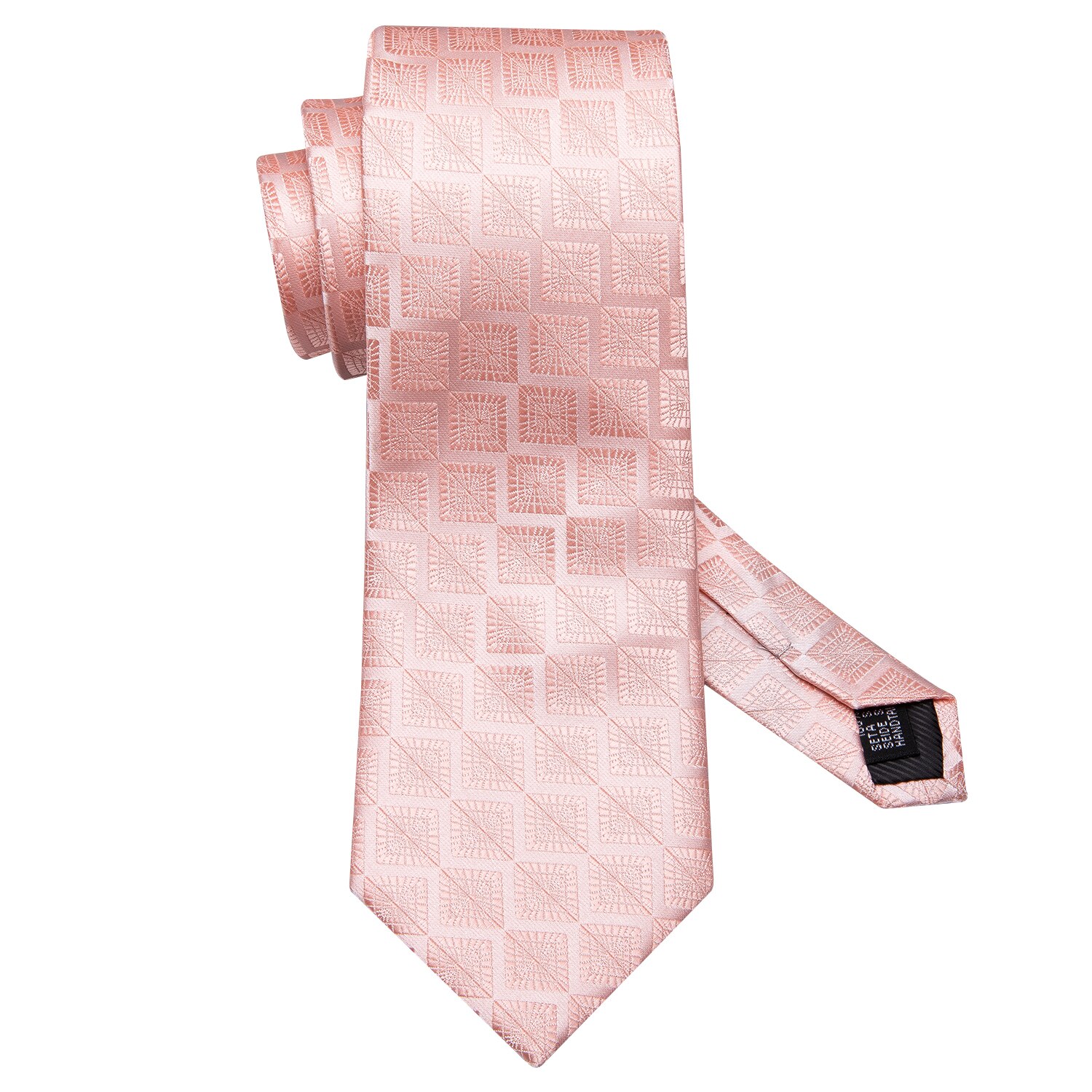 Men Tie Pink Floral Necktie Gravat Handkerchief Set Silk Ties For Men Wedding Party Business Barry.Wang FA-5246