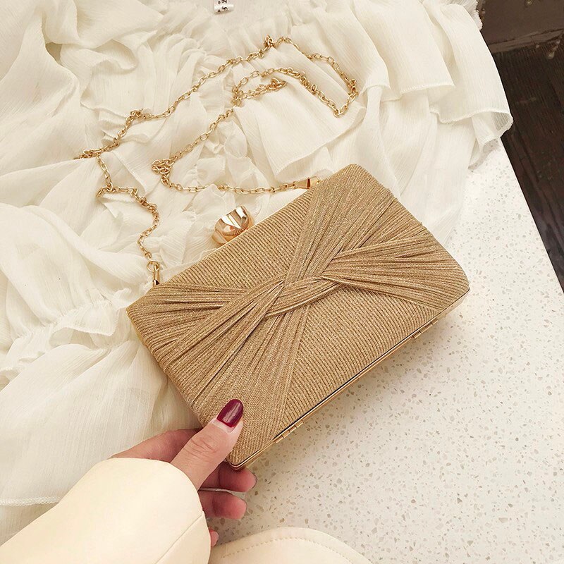 Fengting luxury Party Evening Bag Small gold dinner clutch purse brand Women's Bag Wedding Hand Bag FTB208: gold